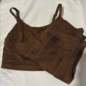 Alphalete brown Tie-Dye Activewear Set